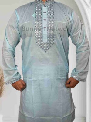Light Sky Blue Cotton Panjabi