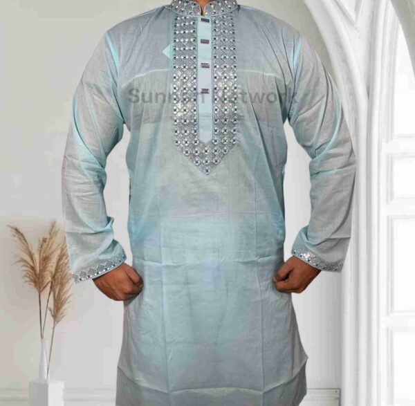 Light Sky Blue Cotton Panjabi