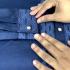 Navy Blue Panjabi with Signature Sequin Work
