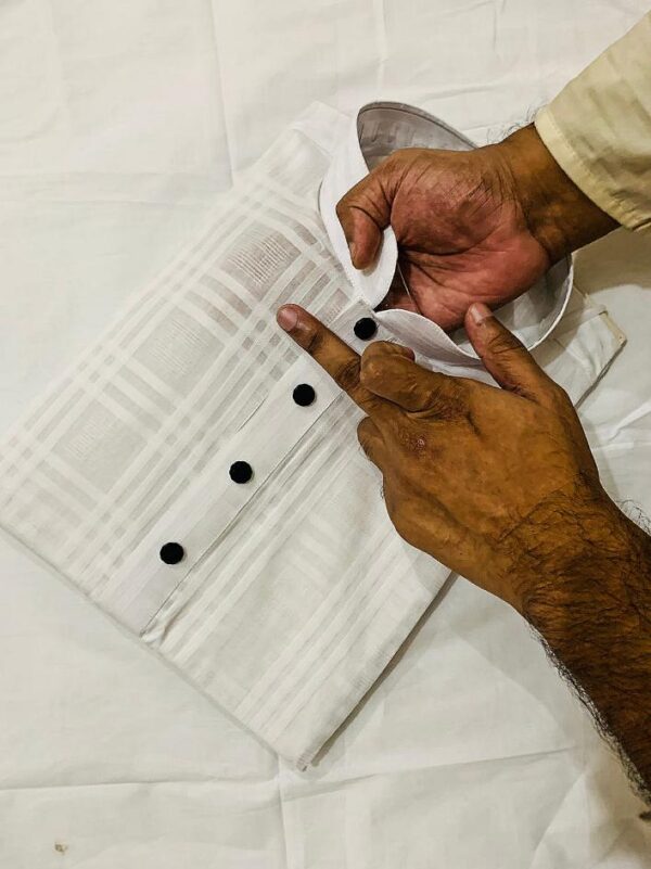 Jamdani Cotton- Pure White Ethnic Elegance
