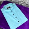 Jamdani Cotton- Sky Blue Panjabi