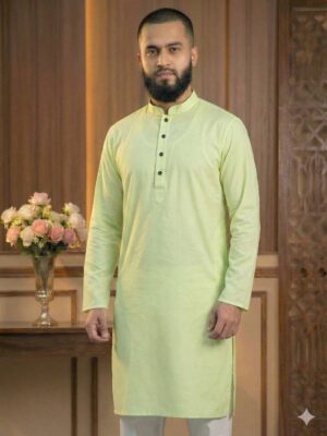 Adi Cotton Premium Lemon Panjabi