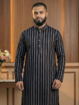 Black Stripe- Premium TenciL Cotton