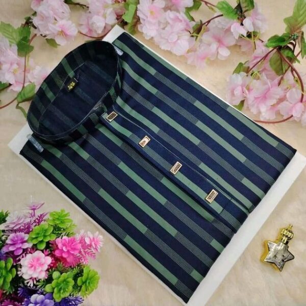 Light Green Stripe- Premium Tencil Cotton