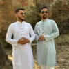 HeringBon Arong Cotton Special Combo - White and Sky Ash
