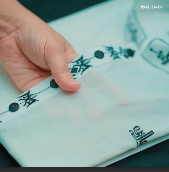 A-Pure White Cotton (Subtle Arabic Embroidery)